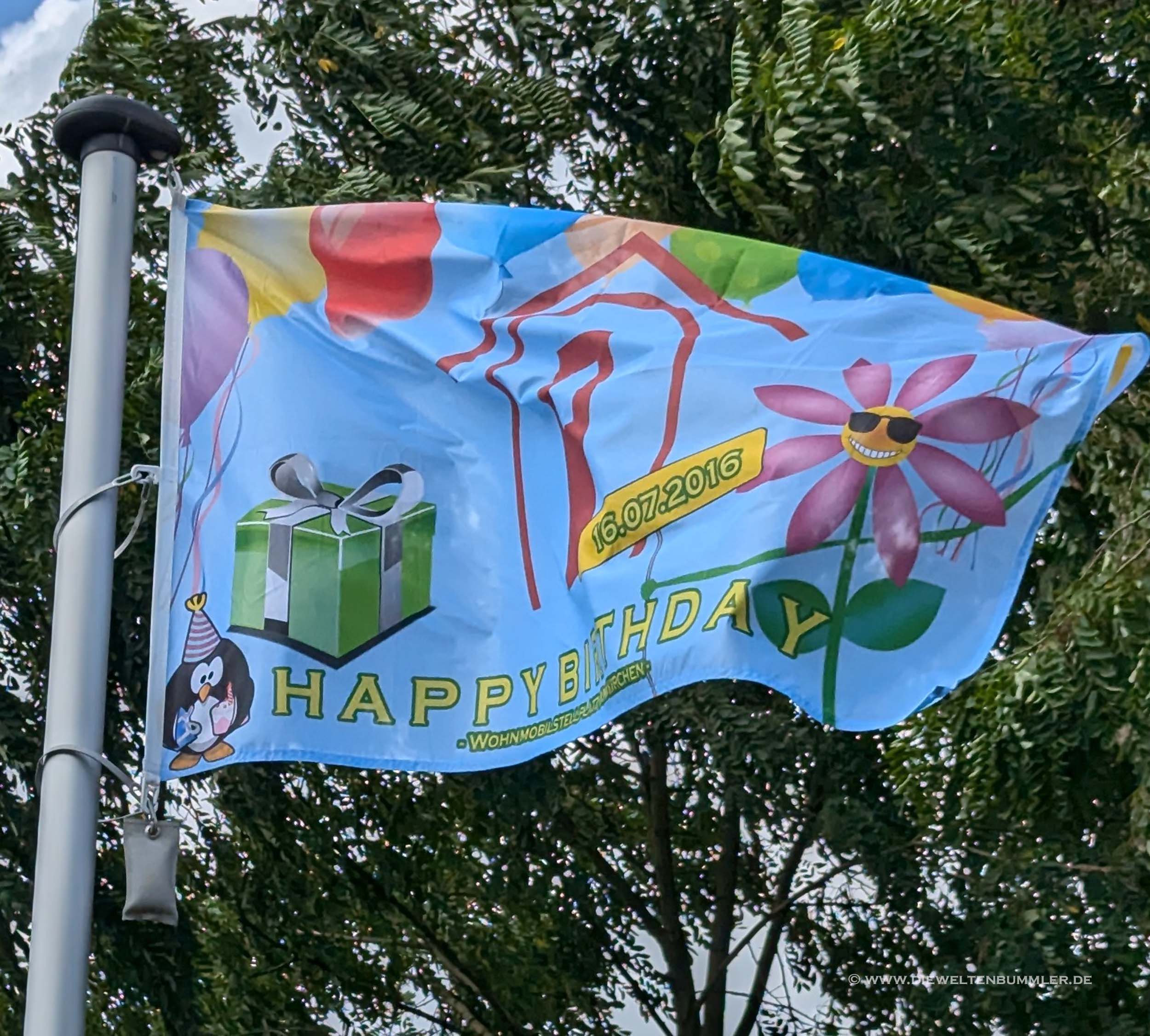 Flagge zum Geburtstag