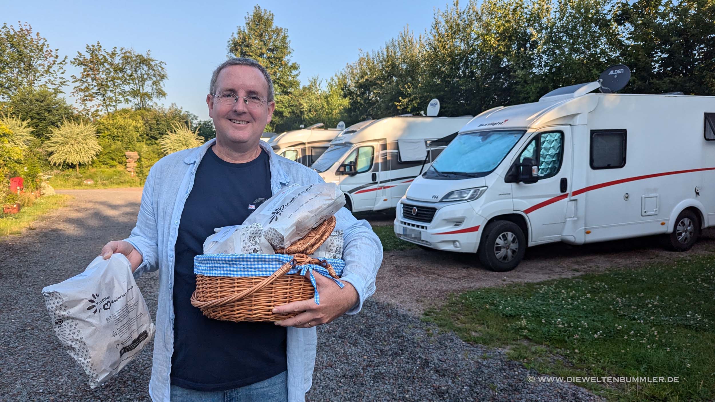 Michael Moll auf dem Wohnmobilstellplatz Nordkirchen