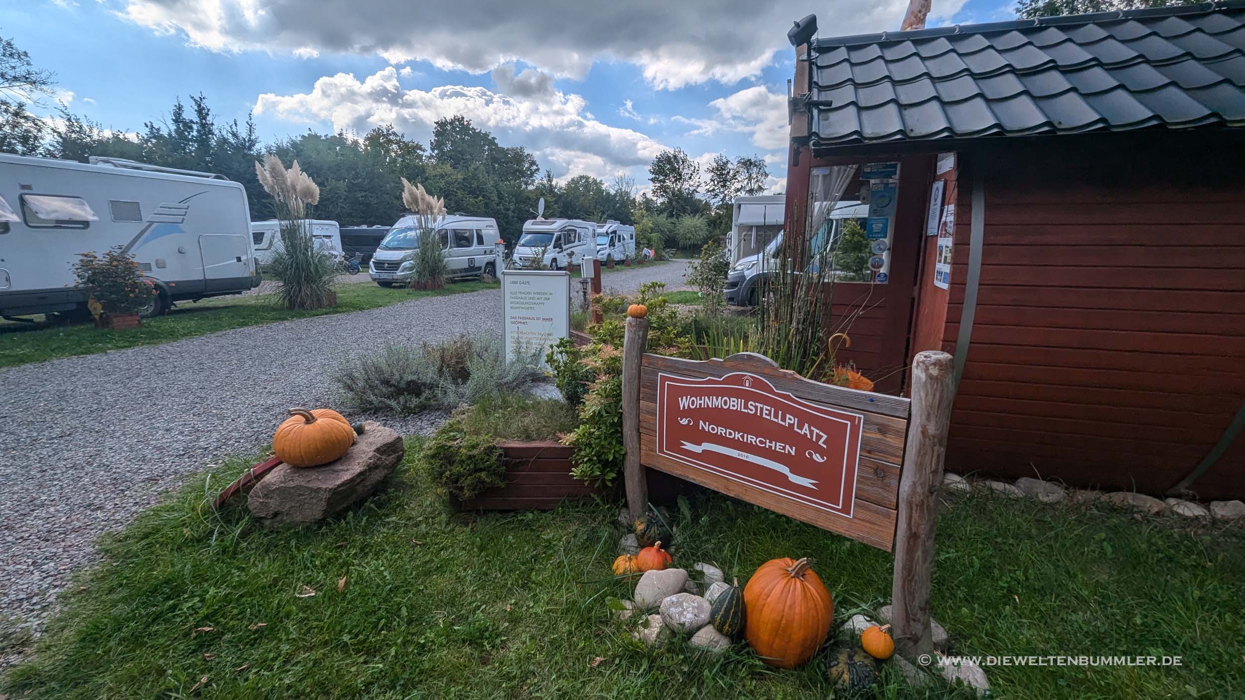 Kürbisse auf dem Wohnmobilstellplatz Nordkirchen