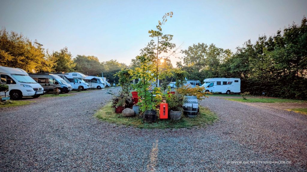 Sonnenaufgang auf dem Wohnmobilstellplatz Nordkirchen