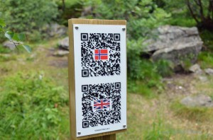 QR-Code am Wanderweg