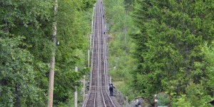 Steile Treppe