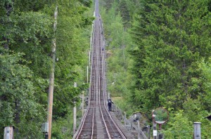 Steile Treppe