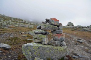 Markierung des Wanderwegs