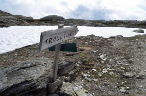 Ausschilderung zu Trolltunga