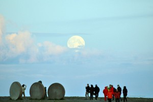 Mond über dem Polarmeer