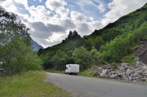 Wohnmobil im Geirangerfjord