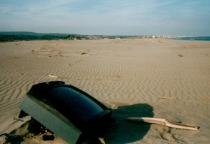Strand mit Müll