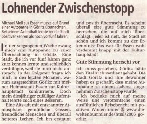 Sächsische Zeitung vom 18. Juli 2006