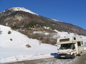 Wohnmobil in den Bergen