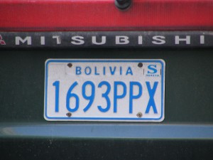 Autokennzeichen von Bolivien