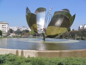 Blumenskulptur in Recoleta