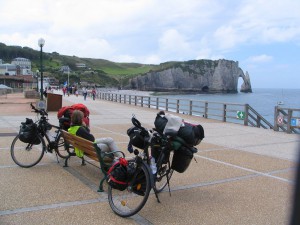 Fahrräder in Etretat