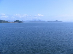 Frachtschiff auf dem Atlantik