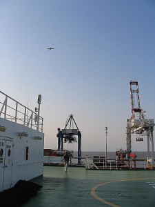 Frachtschiff auf dem Atlantik