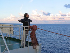 Frachtschiff auf dem Atlantik