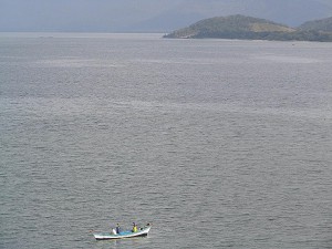 Frachtschiff auf dem Atlantik