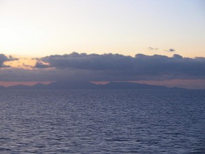 Frachtschiff auf dem Atlantik