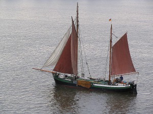 Segelschiff auf der Elbe