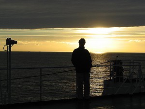 Frachtschiff auf dem Atlantik