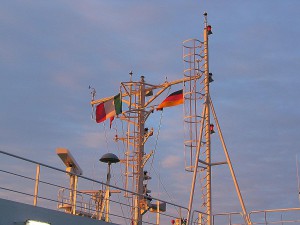 Frachtschiff auf dem Atlantik