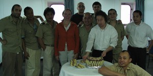 Geburtstagsfeier mit den Offizieren