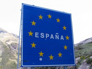 Grenzschild Spanien