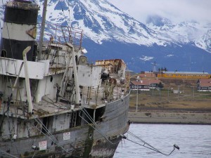 Schiffswrack in Ushuaia