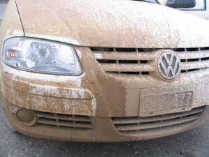 Dreckiger Mietwagen