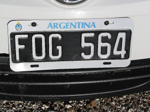 Argentinisches Autokennzeichen