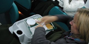 Essen im argentinischen Bus