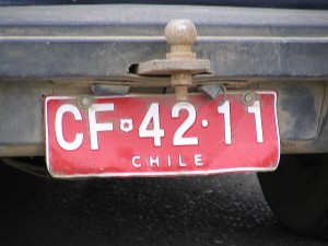 Autokennzeichen in Chile