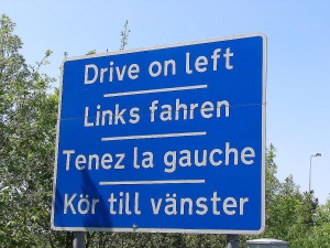 Links fahren