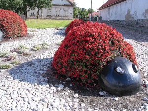 Marienkäferskulptur