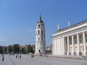 Kirchturm in Vilnius