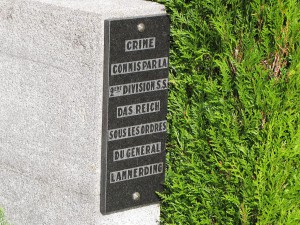 Gedenktafel in Oradour-sur-Glane