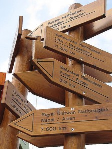 Schilder im Nationalpark