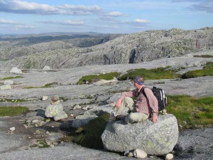 Pause auf dem Kjerag