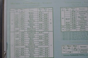 Fahrplan bis Moskau