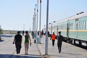 Bahnhof von Choir in der Mongolei