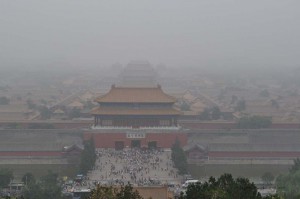 Verbotene Stadt im Smog