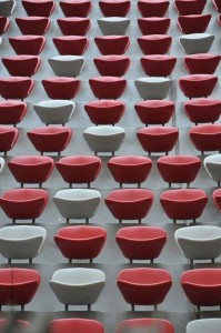Sitzreihen im Nationalstadion