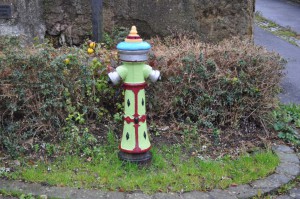 bemalter Hydrant in Schmerbach