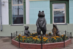 Bärenstatue in Ulan-Ude
