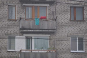 Hausfassade in Ostsibirien