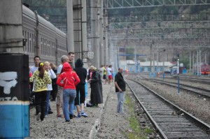 Bahnhof in Chilok in Transbaikalien