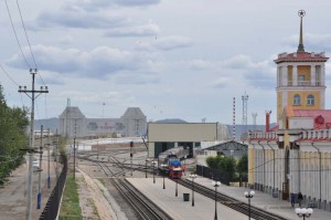 Sabaikalsk, im Hintergrund China