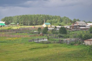 Sibirische Landschaft kurz vor Krasnojarsk