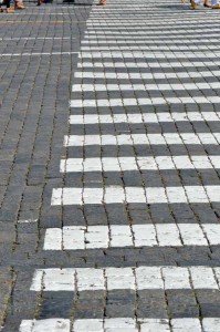 Zebrastreifen auf dem Roten Platz