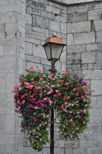 Lampe mit Blumen